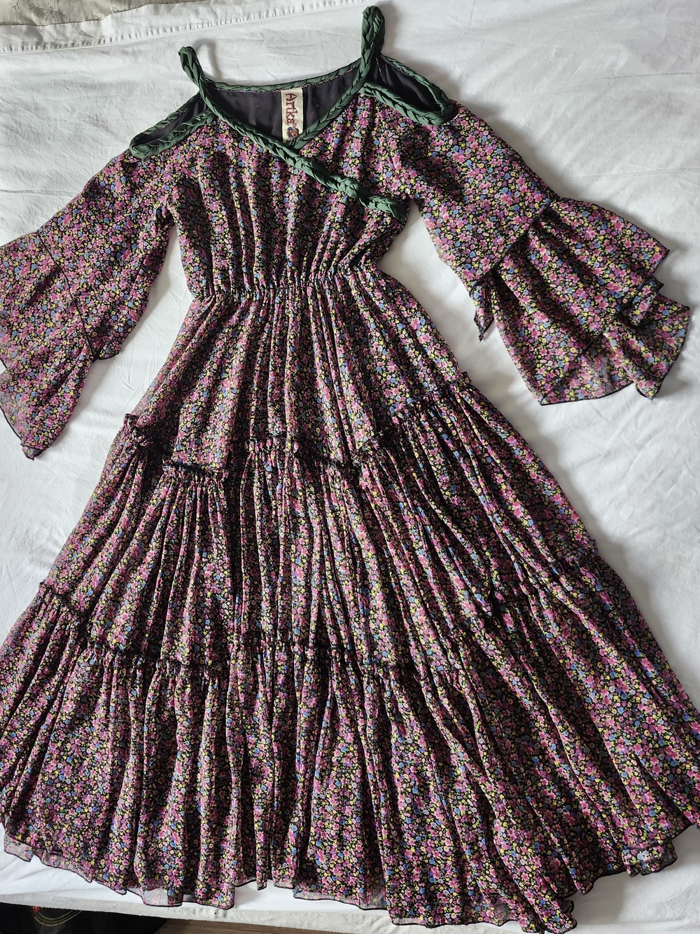 Vintage Artka Floral Maxi Dress Fairycore